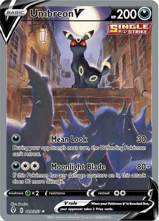 Umbreon V (Alternate Full Art) (189/203) (SWSH07) - PTC Collectibles