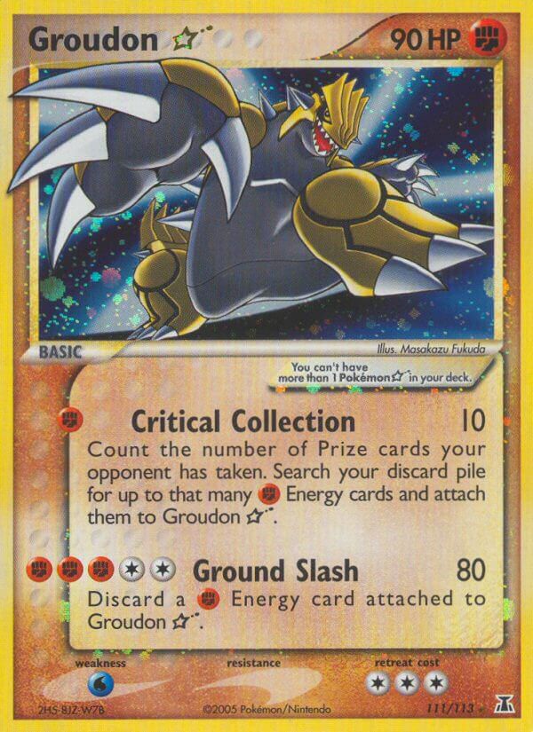 Groudon Gold Star - 111/113 - Ultra Rare - Premier Trading Cards