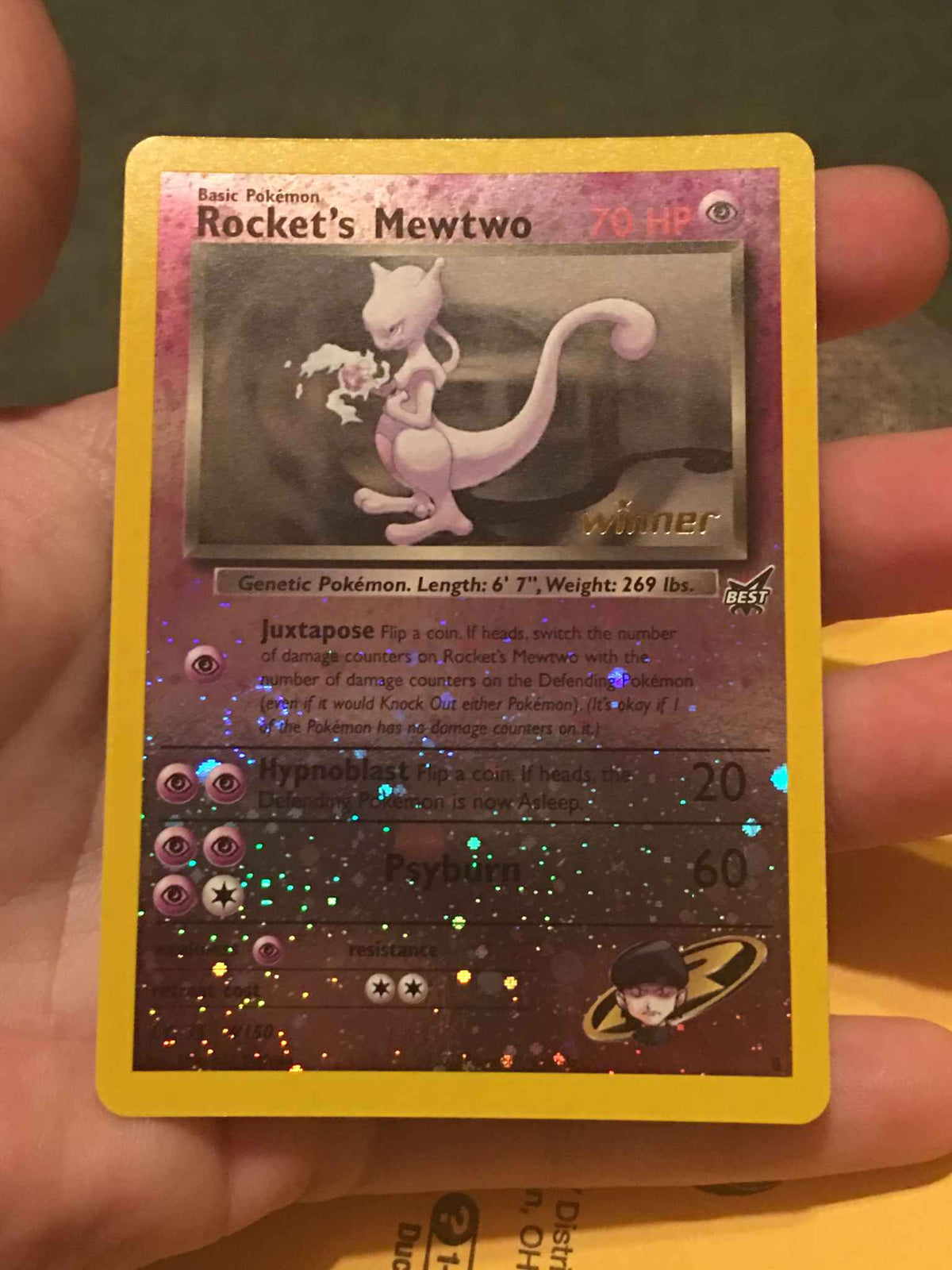 Great Rockets Mewtwo Rocket's Mewtwo - 8 - (Winner) Promo